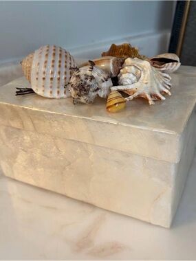 Vintage Capiz Shell Accent Box